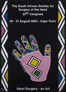 Esther Mahlangu; Hand Surgery- an Art Poster