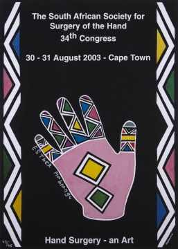 Esther Mahlangu; Hand Surgery- an Art Poster