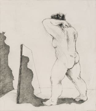 William Kentridge; Woman with Mirror