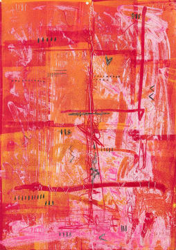 Samson Mnisi; Abstract Composition in Orange