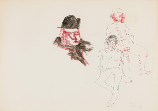 Robert Hodgins; Untitled (Man in Hat, Figures Studies)