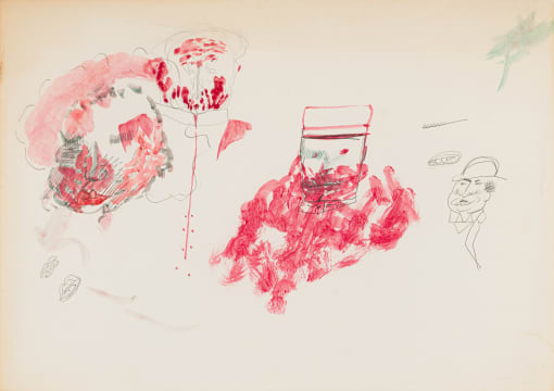 Robert Hodgins; Untitled (Figure in Military Hat - Head Studies)