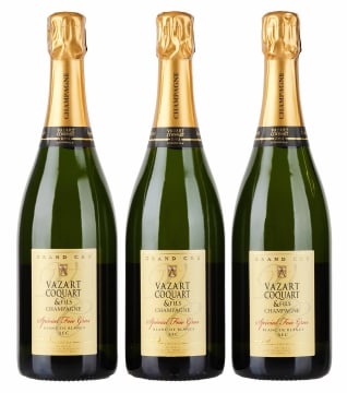 Vazart-Coquart & Fils; Spécial Foie Gras Blanc de Blancs Sec; NV; 3 (1 x 3); 750ml