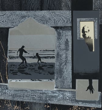 Berenice Michelow; Collaged Figures in Grey