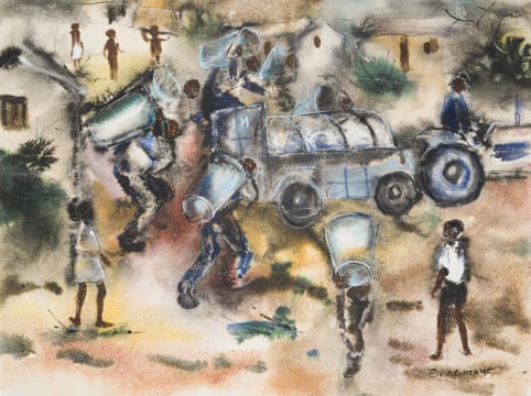 Ephraim Ngatane; Township Scene