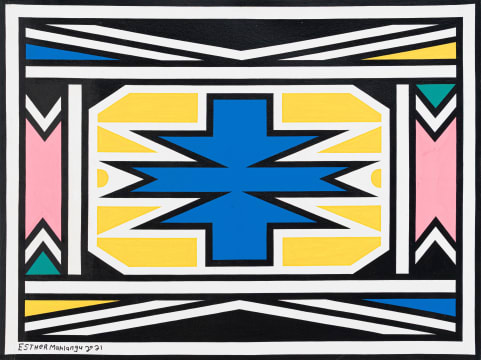 Esther Mahlangu; Untitled (Ndebele Pattern)