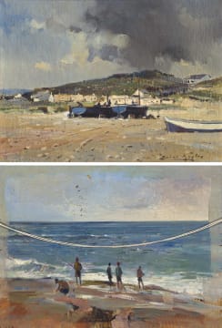 Errol Boyley; Recto: Boats on the Beach; Verso: Fishermen on the Shore