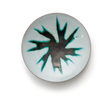 Dykor Ceramics Studio; Green Starburst Platter