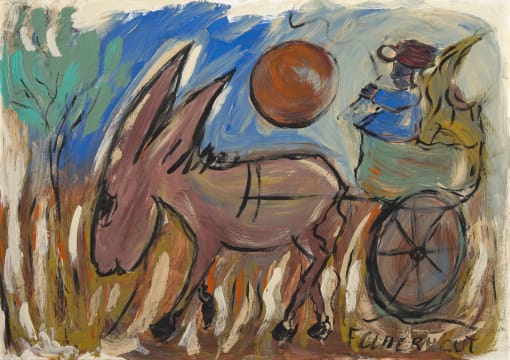 Frans Claerhout; Donkey and Cart