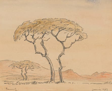 Jacob Hendrik Pierneef; Landscape with Trees