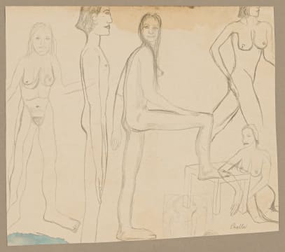 Alexis Preller; Nude Figures, sketch