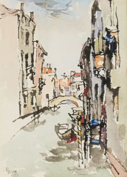 Gregoire Boonzaier; Canal Scene