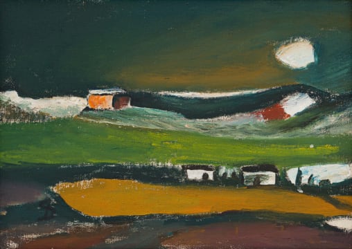 Pranas Domsaitis; Moonlit Landscape