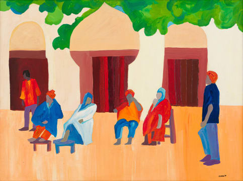 Trevor Coleman; Figures Outside Mosque