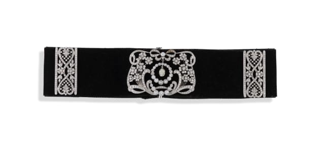 Art diamond 18k gold collar