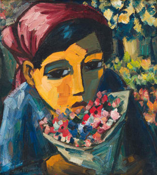 Hennie Niemann Snr; Woman Holding Bouquet
