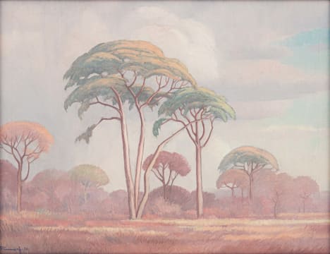 Jacob Hendrik Pierneef; Acacias in a Landscape