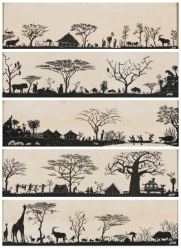 Unknown Artist; The Hippo Hunt; The Camp; The Bushveld; The Poacher; The Kill, five