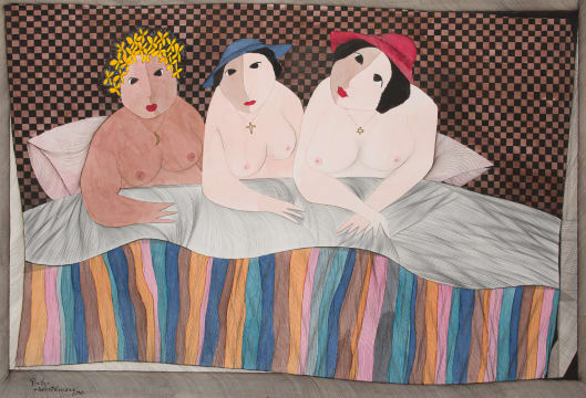 Pieter van der Westhuizen; Three Women in a Bed