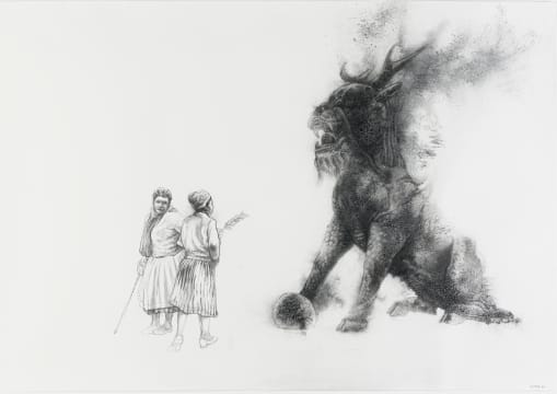 Diane Victor; Two Figures and Beast