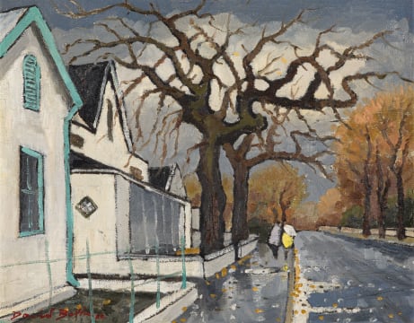 David Botha; Two Figures Walking, Paarl Street