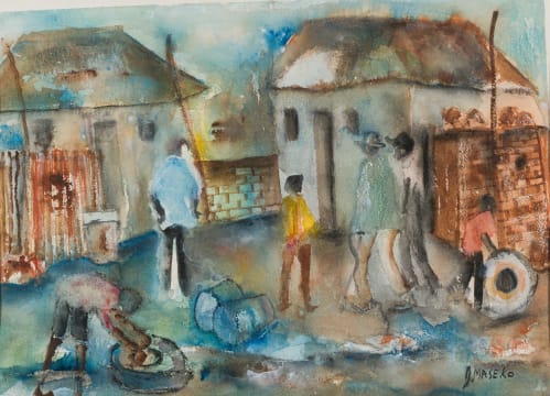 Joe Maseko; Village Scene