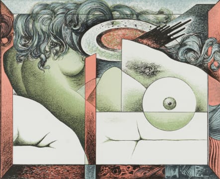 Armando Baldinelli; Abstract Figure in an Interior