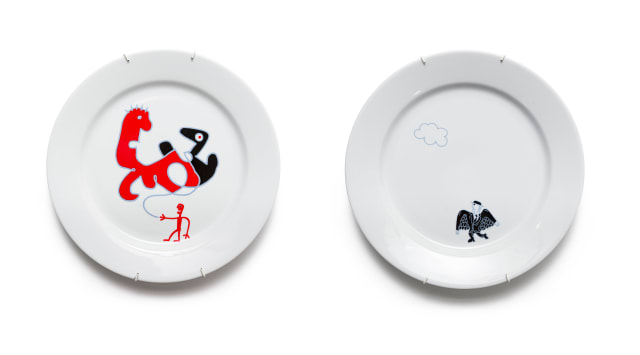 Norman Catherine; Large Plates, two
