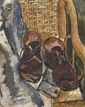 Paul du Toit; Still Life with Shoes on a Chair