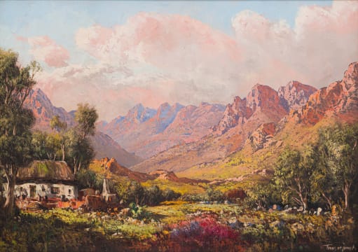 Tinus de Jongh; Mountain Landscape