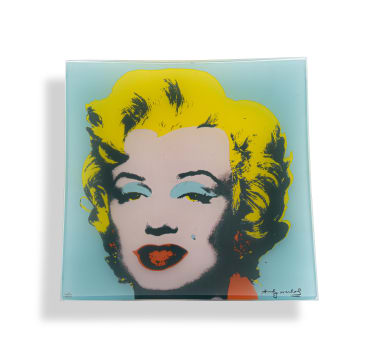 An Andy Warhol 'Marilyn Monroe' square glass plate, for