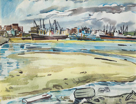 Richard Cheales; Harbour Scene