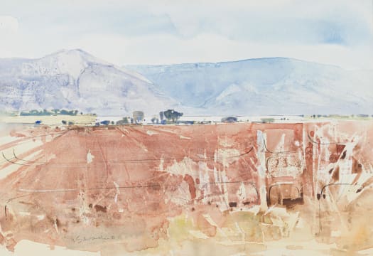 Ulrich Schwanecke; Field in a Mountainous Landscape