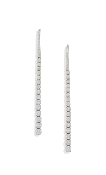 18k white gold diamond drop earrings