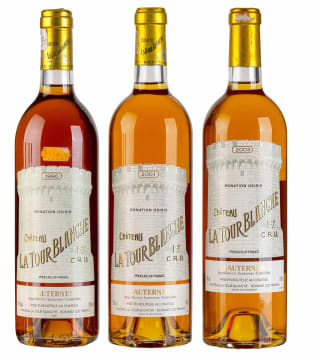 La Tour Blanche; Sauternes; 1990, 2001, 2003; 3 (1 x 3); 750ml