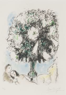 Marc Chagall; Le Petit Bouquet de Lys (Mourlot 909)