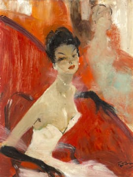 Jean-Gabriel Domergue; La Loge (The Theatre Box)