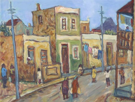 Kenneth Baker; Street Scene with Lion's Head
