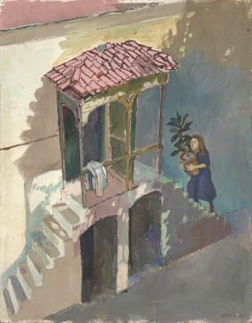 Alexander Podlashuc; Figure with Pot Plant
