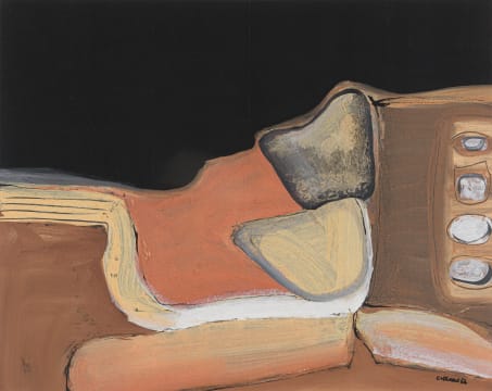 Trevor Coleman; Organic Abstract in Black and Brown