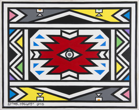 Esther Mahlangu; Untitled (Red Centre)