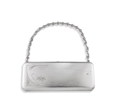 A Latvian silver bag, maker's initials 'RP', early 20th century, .875 standard