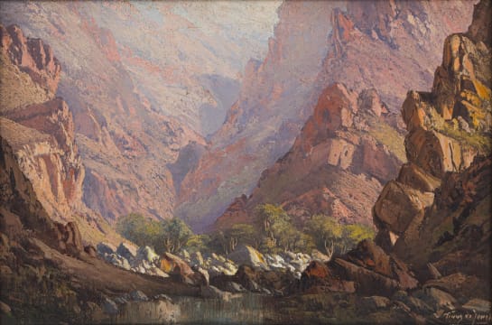 Tinus de Jongh; Cape Mountain Scene