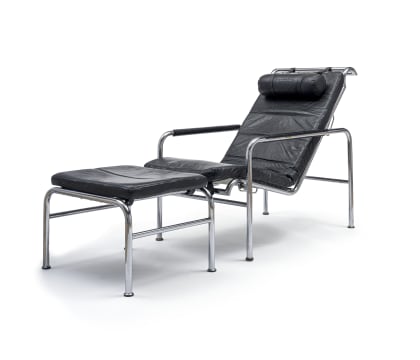 A Gabriele Mucchi 'Genni' lounge chair and ottoman 1935, for Zanotta Italy