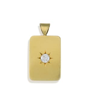 18k yellow gold diamond pendant