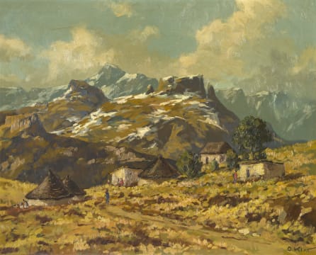 Otto Klar; Landscape with Rondawels