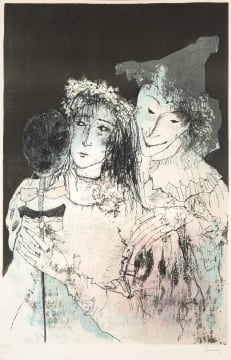 Jean Jansem; Harlequin and Columbine