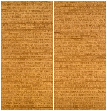 Willem Boshoff; About Face, dyptich