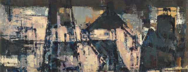 Taffy (Matthew) Whippman; Abstract in Blue and Pink