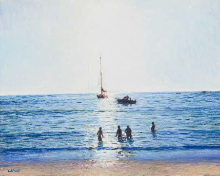 Walter Meyer; Yacht With Swimmers Camps Bay